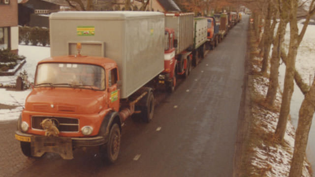 Een vrachtwagen van Van Werven uit de jaren zeventig